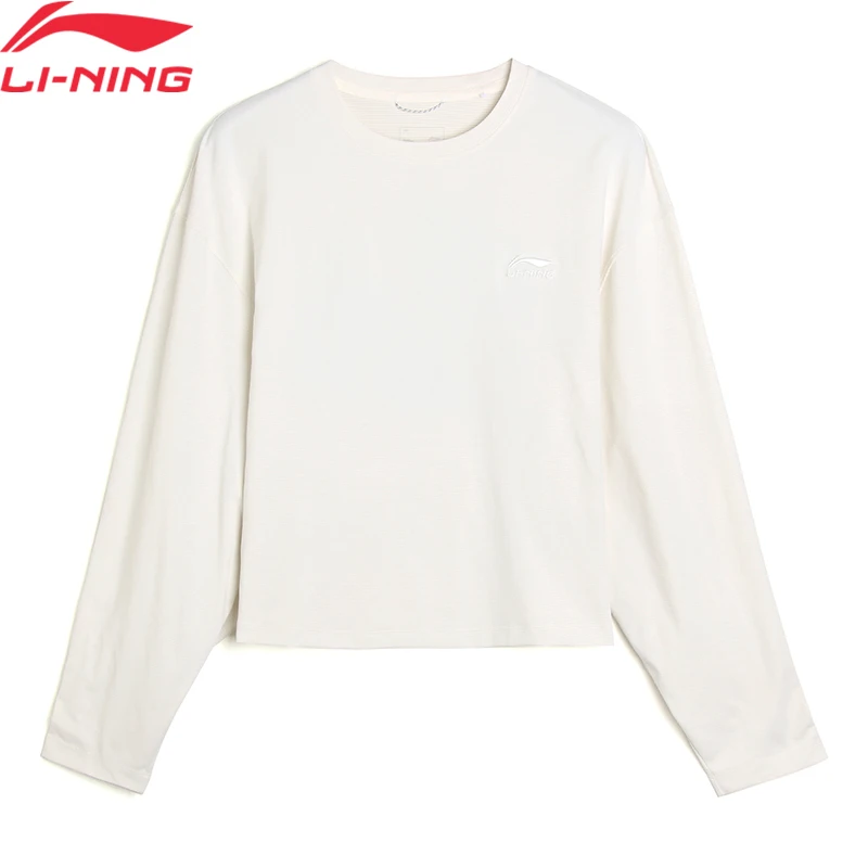 

Li-Ning Women's Sports Style 100%Polyester Loose Fit LiNing Long Sleeve Tee Top ATLV440