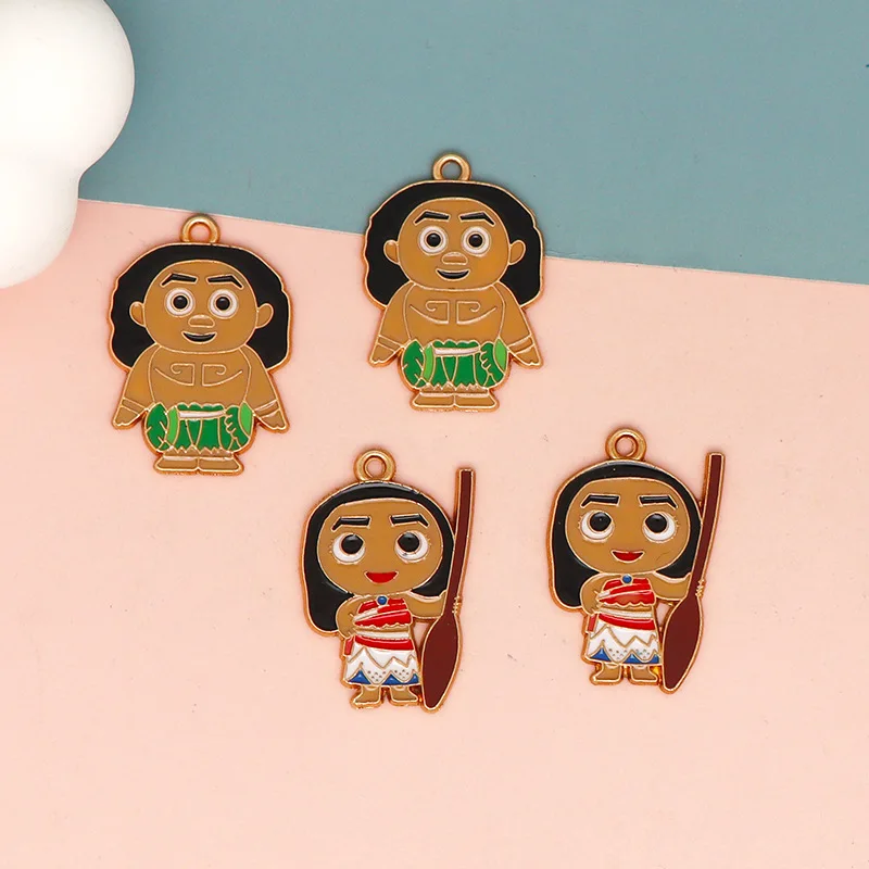 10 قطع ماوي موانا الحيوانات الأليفة pua خنزير أقراط قلادة معدنية سحر قلادة المفاتيح DIY المواد اليدوية