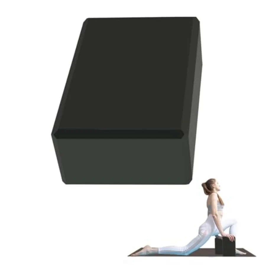 

Yoga Block - Unsupported Latex Eva foam - Soft non slip surface with bevel for yoga, pilates, meditation - Yoga accessories for