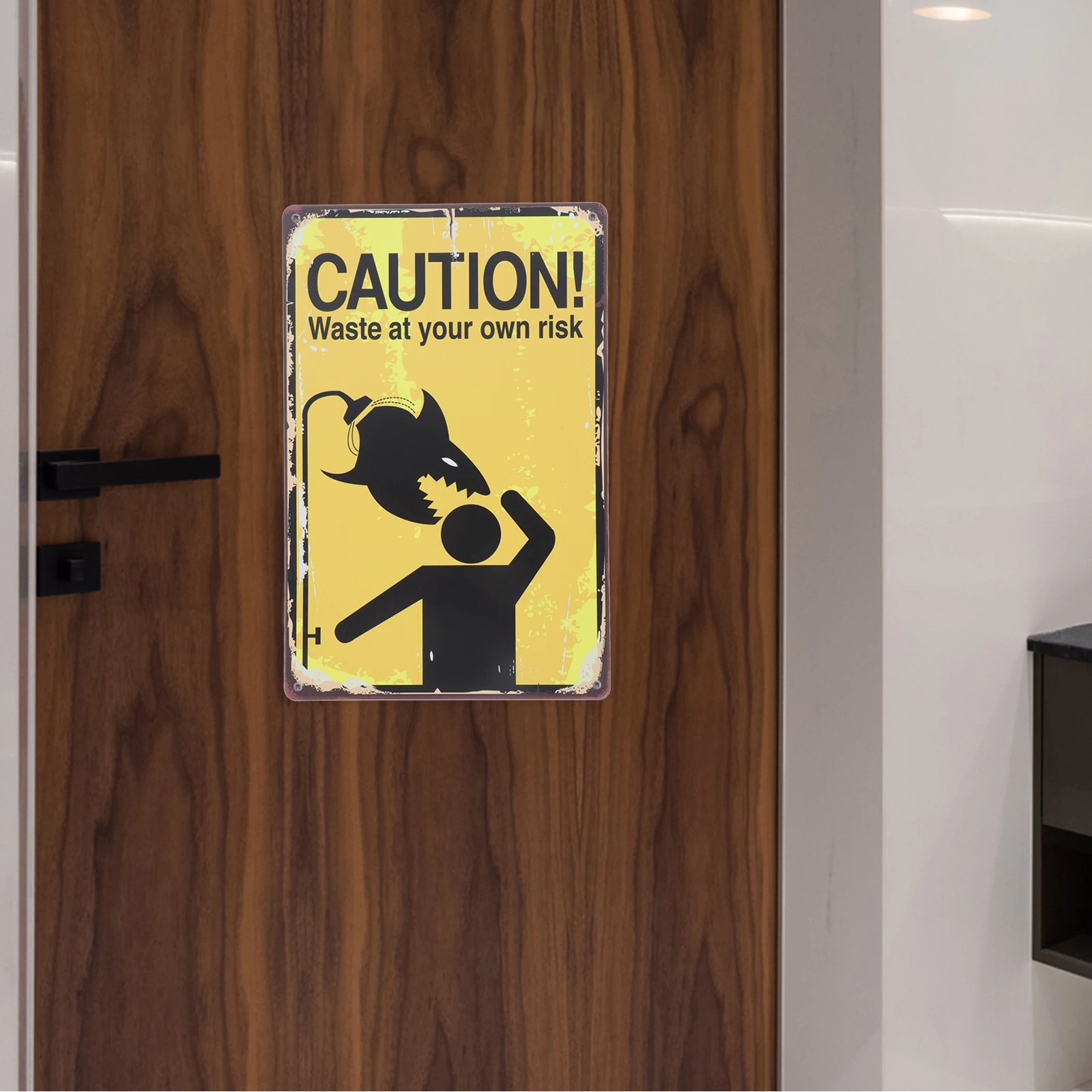 Prominent Metal Warning Safety For Indoor Outdoor Use Lightweight Security Versatile Application Resistant Wear Caution