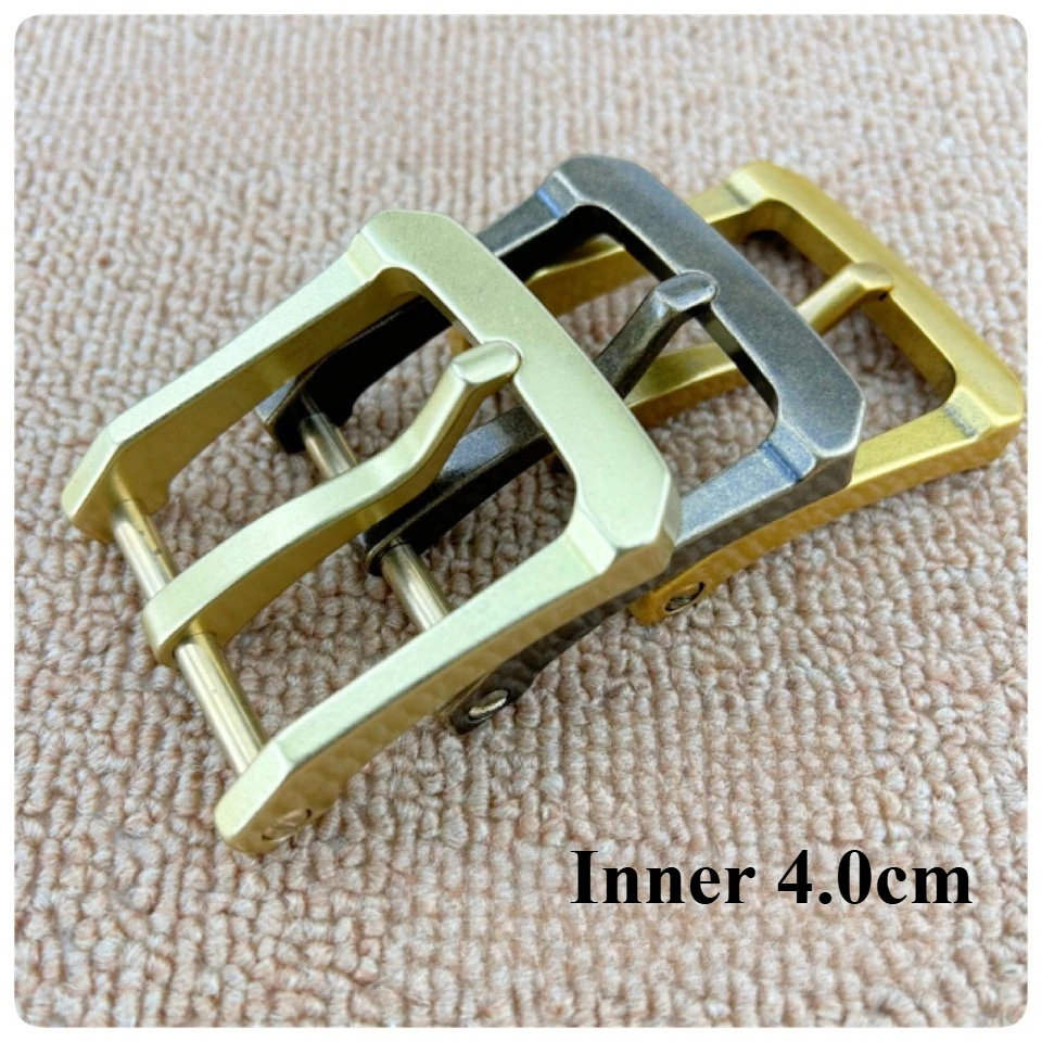 4cm Detachable Solid Brass Belt Buckle Brass Buckle DIY Leather Craft Man Buckle Belt Hebilla Cinturon Hombre Boucle Ceinture