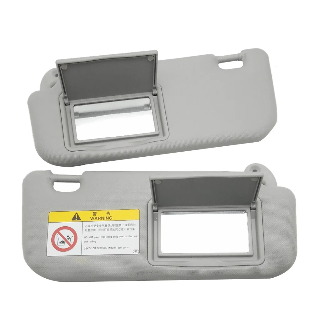 

Well Car Sun Visor For Toyota Corolla 2014 2015 2016 2017 74320-02B21 74310-02K91 With Mirror Auto Accessories Gray