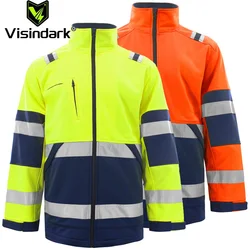 Reflective Jacket for Motorcycle Winter Warm Up Thermal Fleece Cycling Jacket Bicycle MTB Road Bike Clothing Windproof Jacket