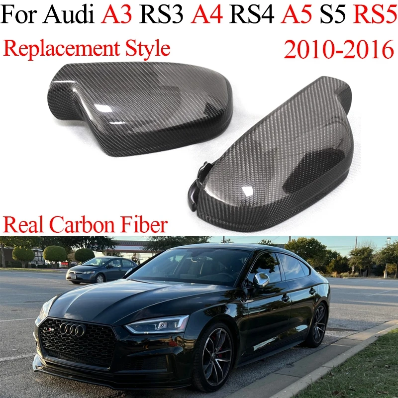 

Запасная крышка зеркала заднего вида для Audi A3 RS3 A4 RS4 A5 S5 RS5 2013 2014 2015 2016 из углеродного волокна