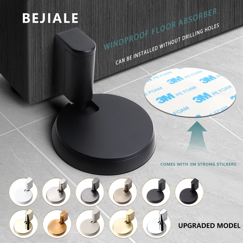 

2024 Bedroom Floor Suction No Punching Bathroom Door Touch Door Stop Non-magnetic Push Mechanical Door Suction Automatic Locking