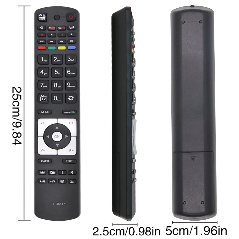 Nuevo Control Remoto para TV Telefunken RC5117, Compatible con 65AO2SB 24HBC05A 24HYC05 32HBC01 32HBC01A 50HYT62 22HYC06 2, Superventas