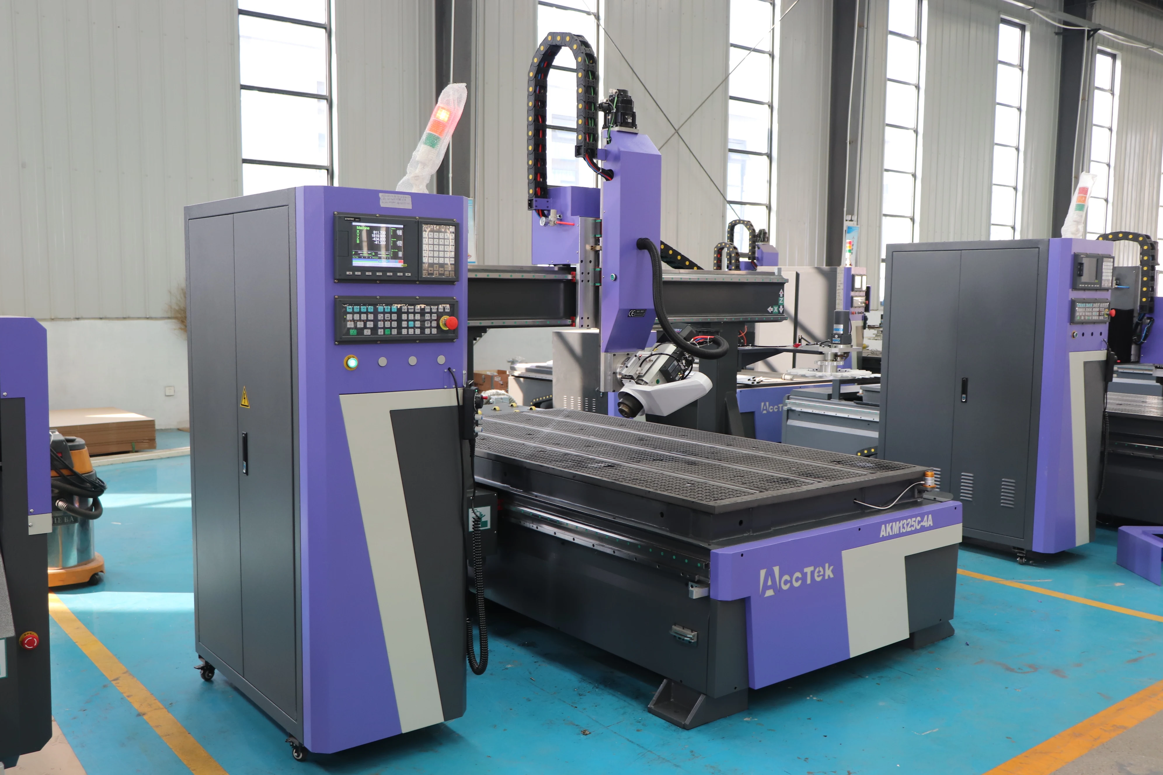 High Precision AKM1325 4 Axis CNC Router Engraving MDF Wooden Furniture Door Machine