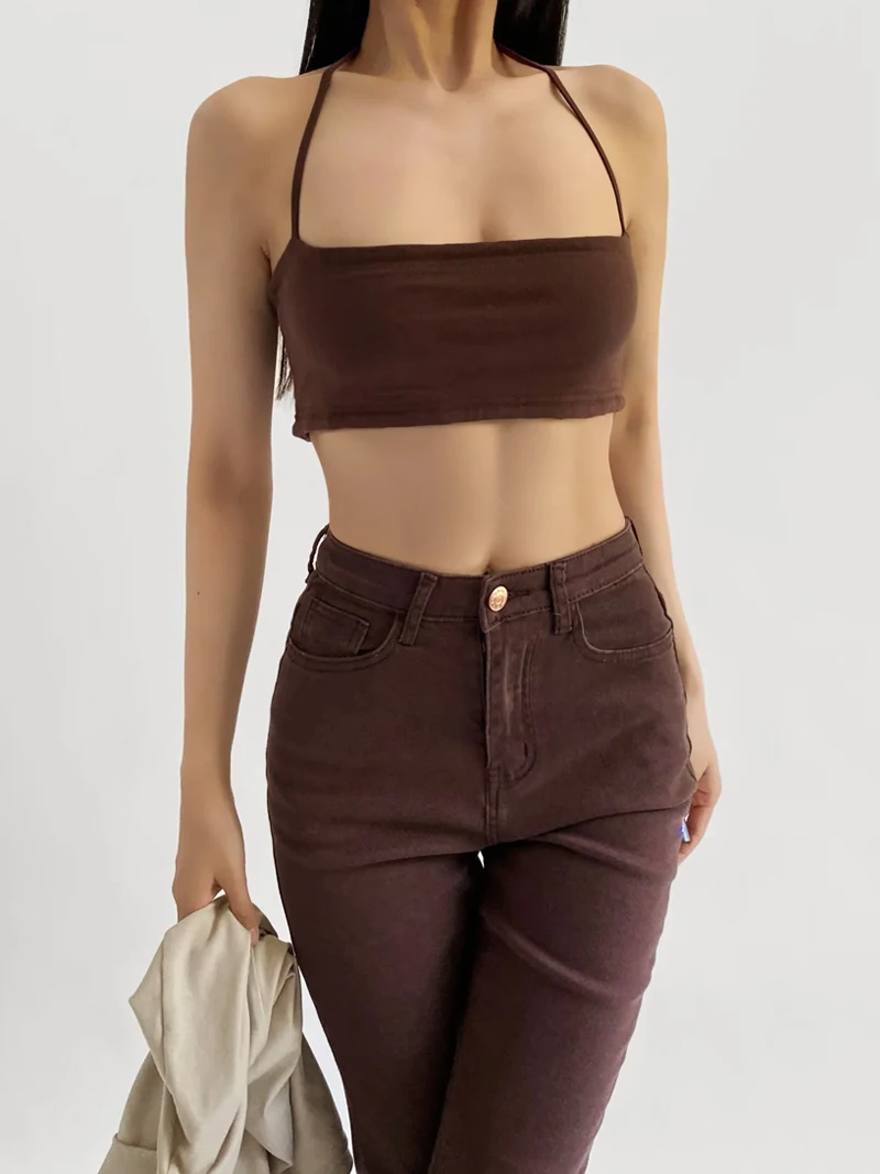 Women's Wide Neck Batwing Sleeved Top With Halterneck Camis Inside