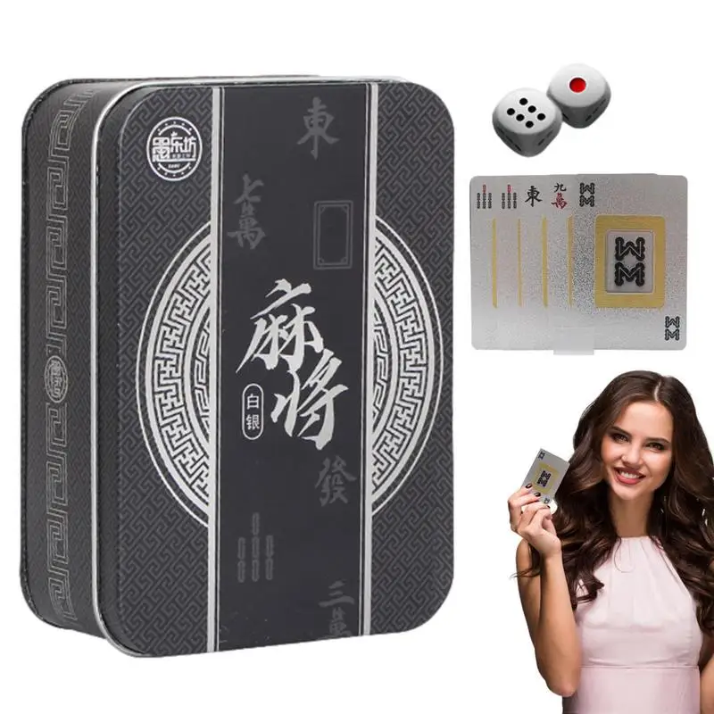 

Playing Cards PVC Frosted Mahjong Playing Cards For Adults Poker Playing Cards For Teens And Adults Novelty Present Party Favor