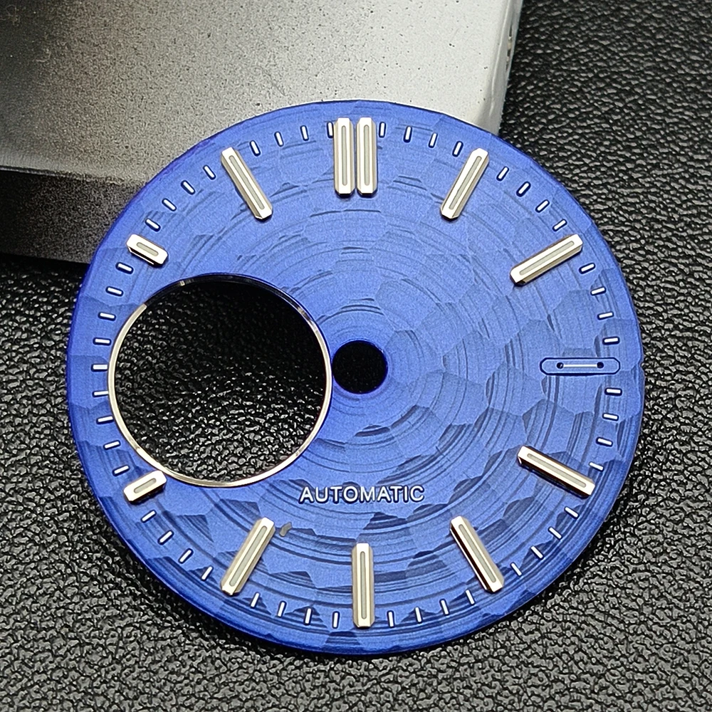 NH38 dial hollowed out watch dial men's watch customized logo dial green luminous dial suitable for NH38 movement watches