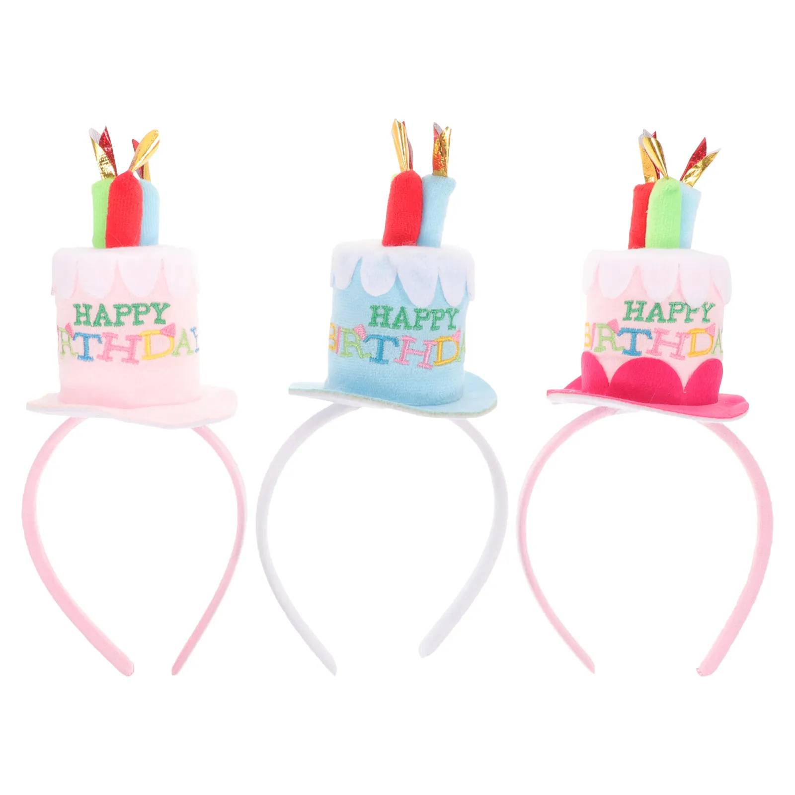 

3Pcs Hair Hoops Decor Birthday Party Headdress Comfortable Lightweight Accessories Set Party Hair Hoops
