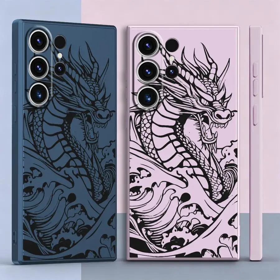 Phone Cover Case for Samsung Galaxy S26 S25 Edge S23 S24 Ultra S22 Note 20 10 Ultra S20 FE S21 Plus Fierce Dragon Gothic