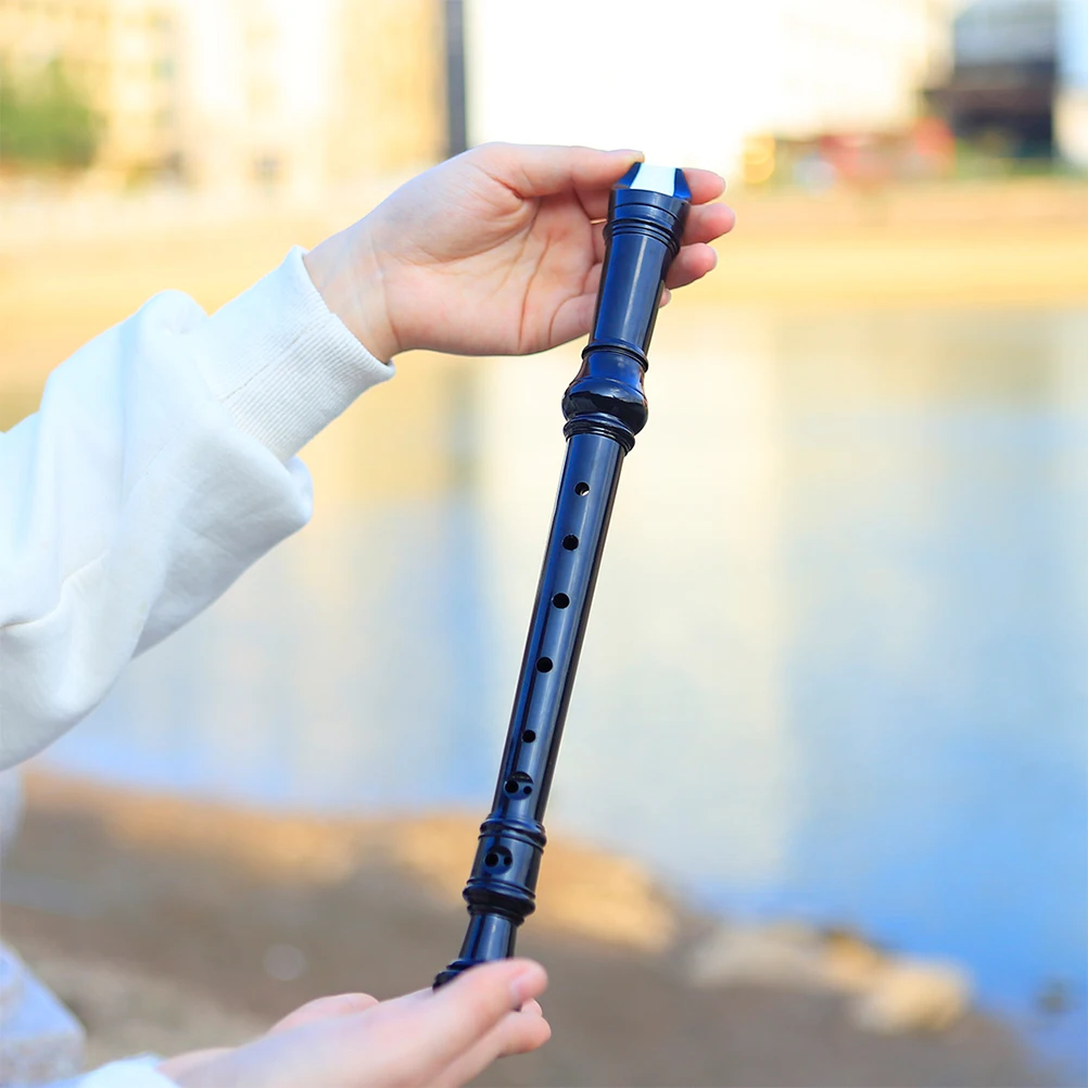 

8 Hole Plastic Recorder Flute Wind Instrument Traditional Musical Kids ABS Resin Durable German Style Strong Tone