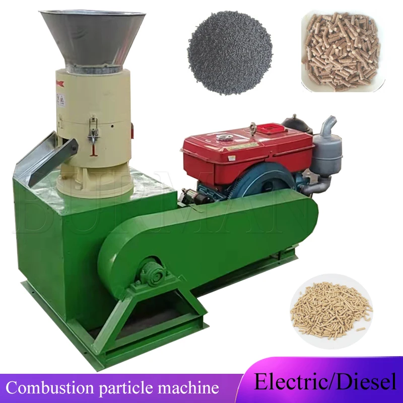 Combustion Particle Machine High Power Straw Shavings Rice Husk Empty Fruit Branch Pulverized Coal Waste Paper Granulator
