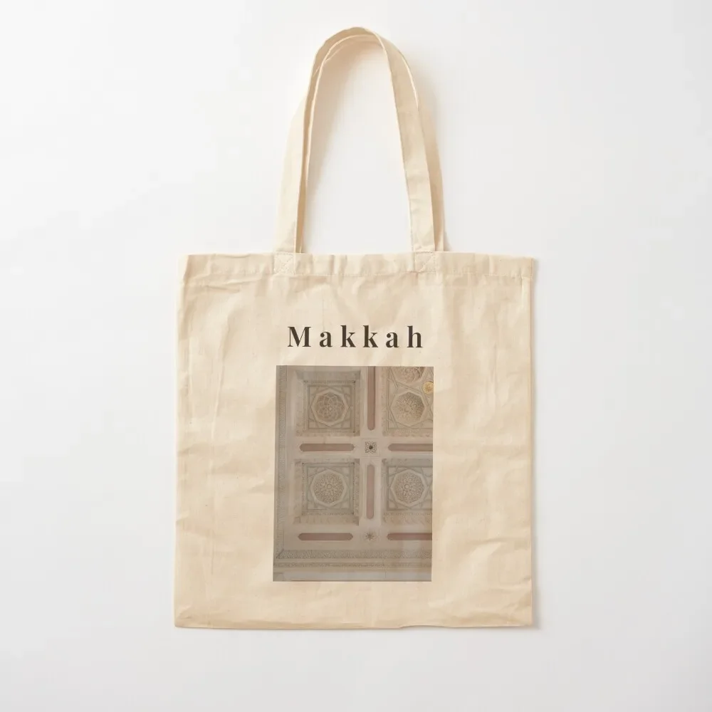 

Ceiling of the Great Mosque in Makkah Print Tote Bag Women's shopper bag sac pour femme Reusable bagscasual canvas bag