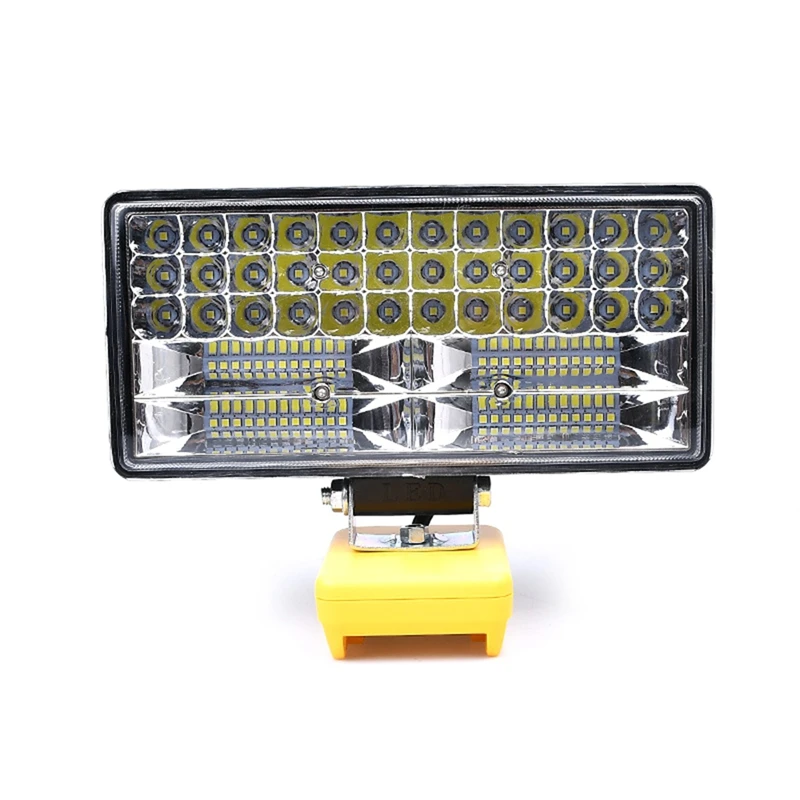 8Inch 84LED Work Light  Portable Cordless Tool Lamp Spotlight Emergency Lighting Flashlight For Dewalt 18V 20V Battery