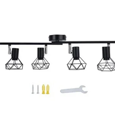 4 Head Track Lighting,AC90-260v Simple Style LED,for Kitchen,Bed RoomExhibition,Industrial Clothing Store Utility Room