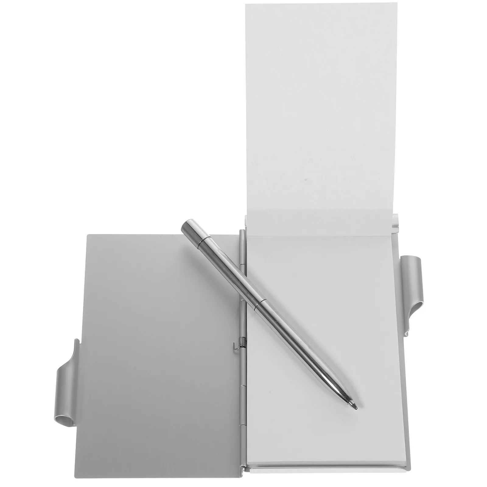 Metal Small Notebook Mini Notepad Pocket Notepad Metal Note Case Pen Compact Office School Supplies Memo Pads Portable Writing