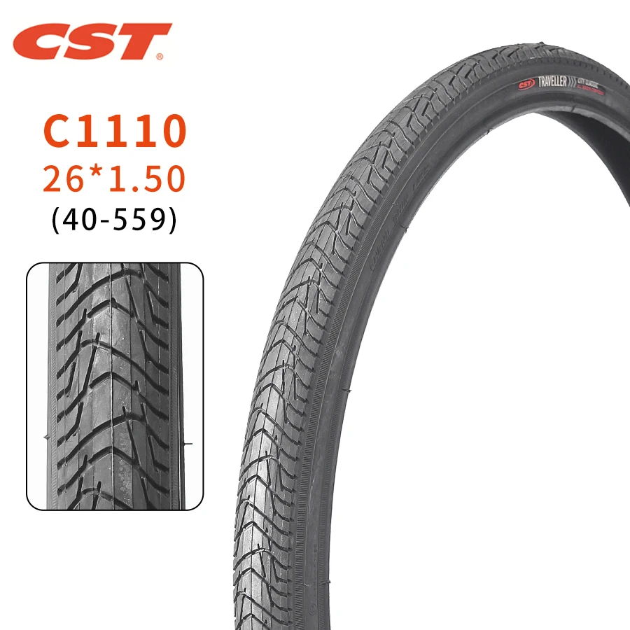 

CST C1110 Mountain Bike Tires 26inch MTB Bicycle Parts 40-559 26*1.50 wear resistant City Classic Bike tyre