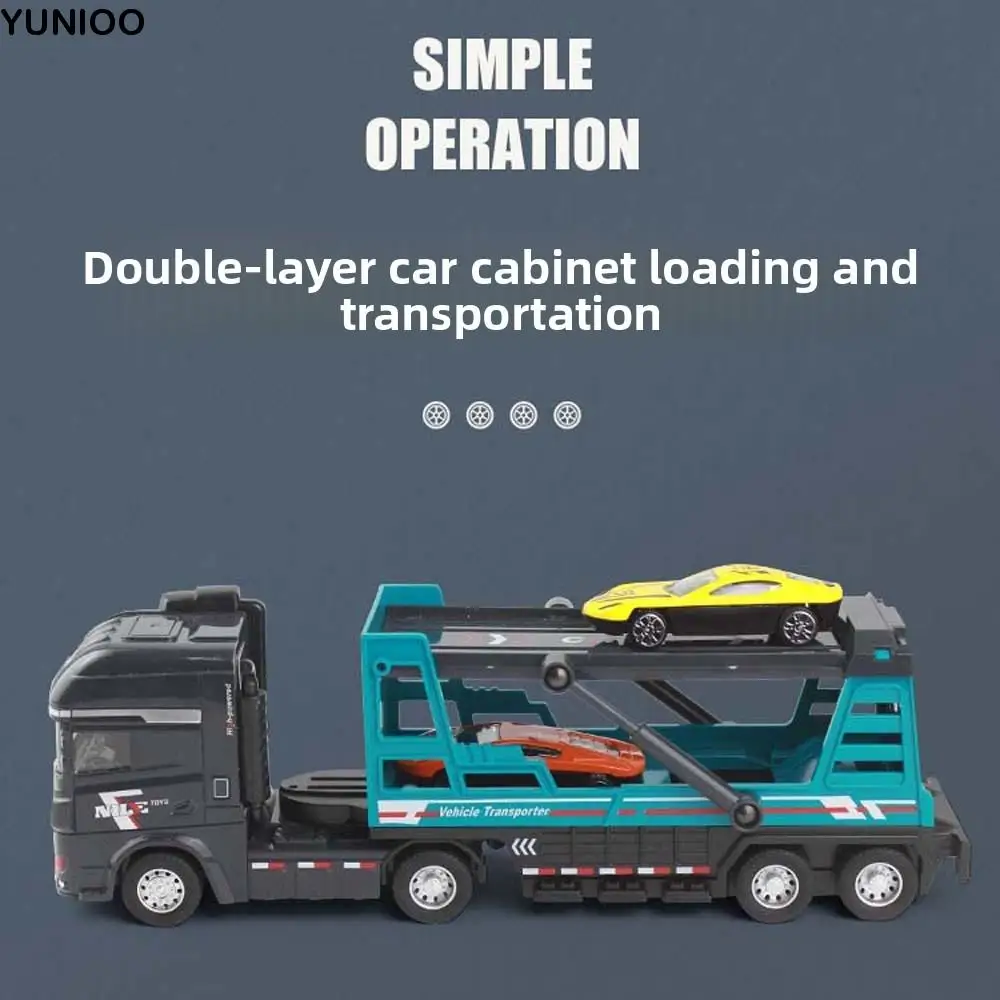 

Масштаб 1:64, модель прицепа из сплава, подвижный шарнир, транспортный автомобиль, забор, игрушечный автомобиль, раздвижная модель трения, силовая модель автомобиля