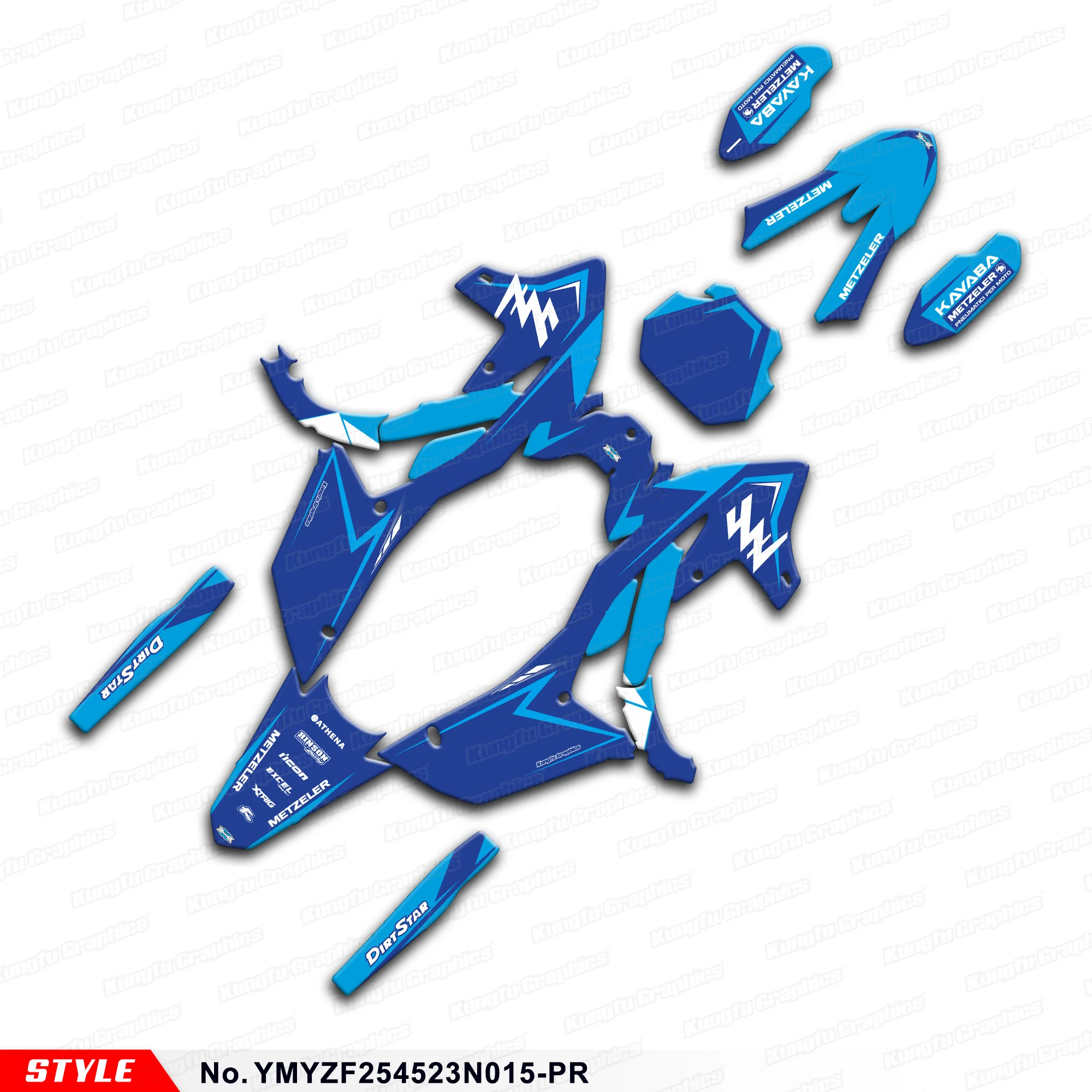 

Набор графических наклеек JY RACING Dirtbike для Yamaha YZ450F YZ250F YZ450FX YZ250FX 23 24 2025 26, рестайлированный, YYZF254523N015-PR