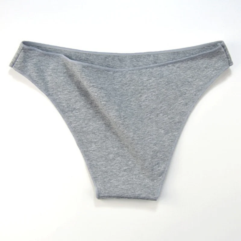 3-teiliges Set Damen-Bikini-Slips aus Baumwolle, hautfreundlich, niedrig geschnitten, nahtloser Rand, weicher Stretch, Alltagsunterwäsche für Damen, Größen M-XXL – Detail 10
