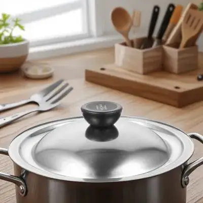 

1pc Stainless Steel Multi Purpose Pot Lid Universal Replacement Grease Jar Oil Seasoning Pan Cover Reusable Sealed