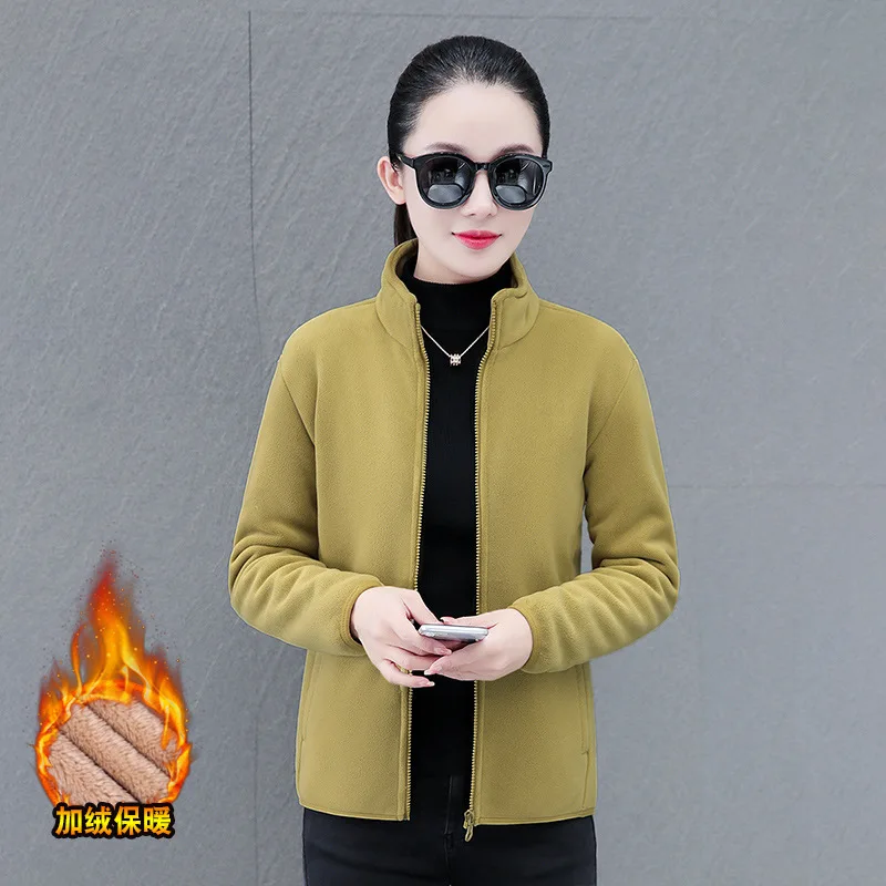 

Austrian Fleece Short Jacket Women Autumn Winter Coat 2025 New Thicke Warm Velvet Female Casual Tops Outerwear Women's Clothing