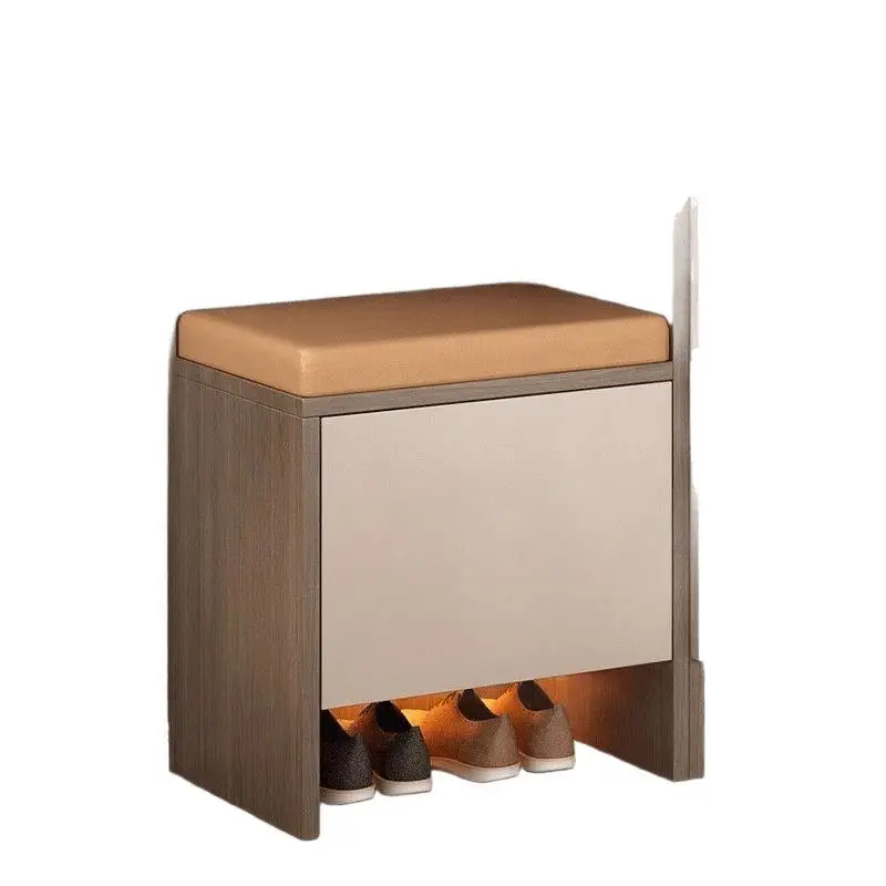 Solid wood shoe cabinet, household floor, home entrance cabinet for storage