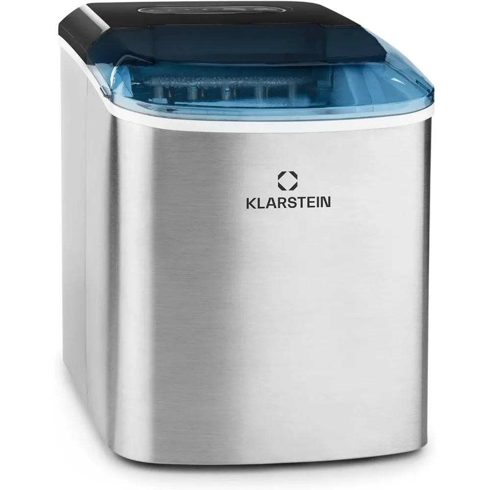 Klarstein Macchina Ghiaccio 2.1L, Macchina del Ghiaccio Profissional, Fabbricatore Ghiaccio Secco Alimentare 12kg, Cubetti di G