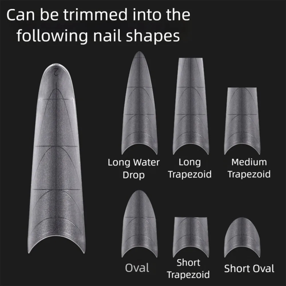 100/360 Stuks Kunstnagels Ultradunne No-Trace Nail Patch Ondiepe Patch Lange Elliptische Semi-klevende Nagels Schoonheid toepassing
