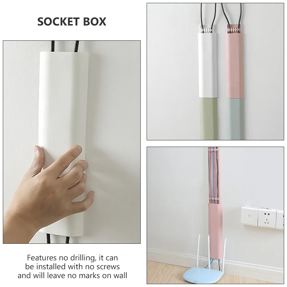 1 conjunto caixa de gerenciamento de cabos multifuncional durável organizador de cabos caso de armazenamento organizador de tomada arranjo de tomada de energia