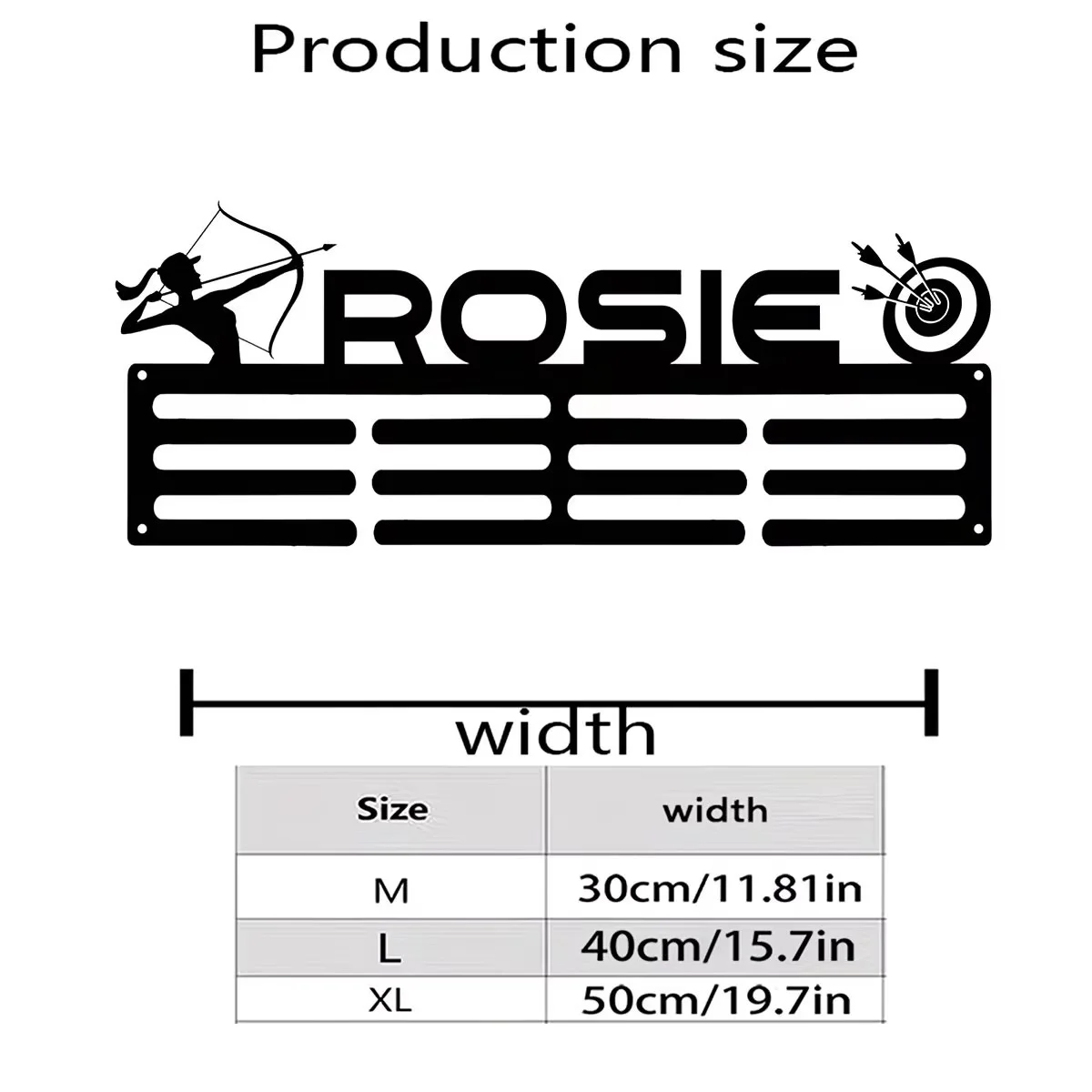 Customizable Archery Medal Rack, Perfect for Scene-Themed Decorations, Door Adornments, Silhouette Wall Art for Home Decor