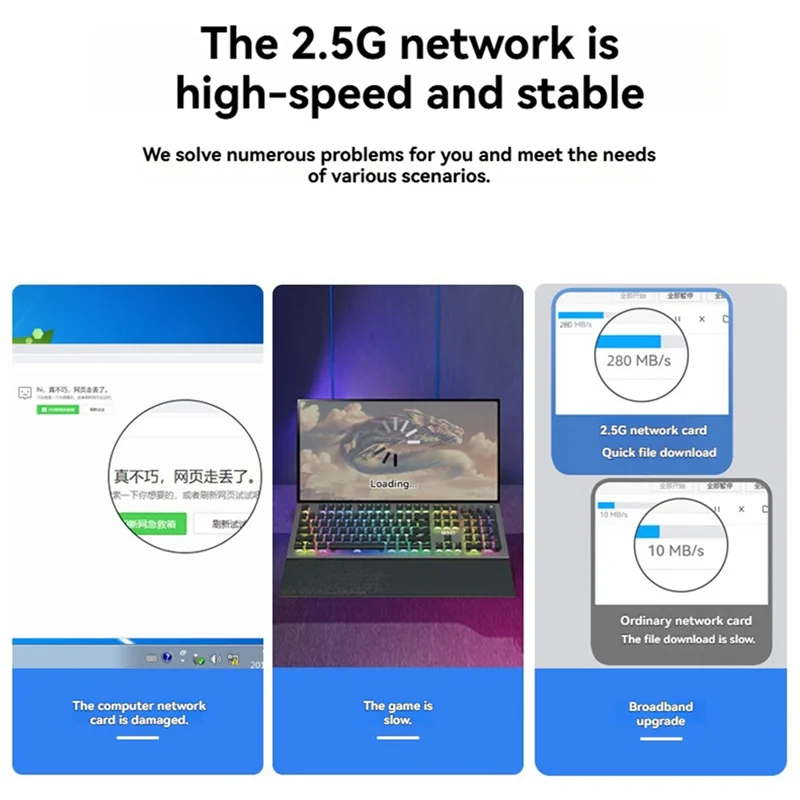 10/100/1000M/2.5G LAN-карта 2.5G PCIE Сетевая карта PCI-E к RJ45 Гигабитный Ethernet-адаптер Чип RTL8125BG для настольного компьютера