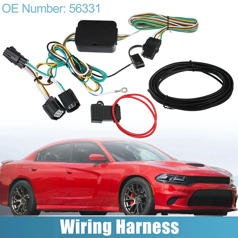 

4 Way Trailer Wiring Harness Connector Plug 56331 118534 ABS As Shown For Chrysler Town & Country 2011-2016