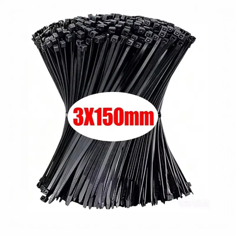 100Pcs Adjustable Cables Fastening Loop Nylon Zip Ties Self-locking Cord Ties Straps Home Office Wire Zip Ties