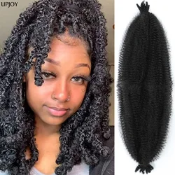 24inch Springy Afro Kinky Braiding Hair 18” Soft Marley Kinky Twist Braiding Hair for Goddess Faux Locs Crochet Hair Synthetic