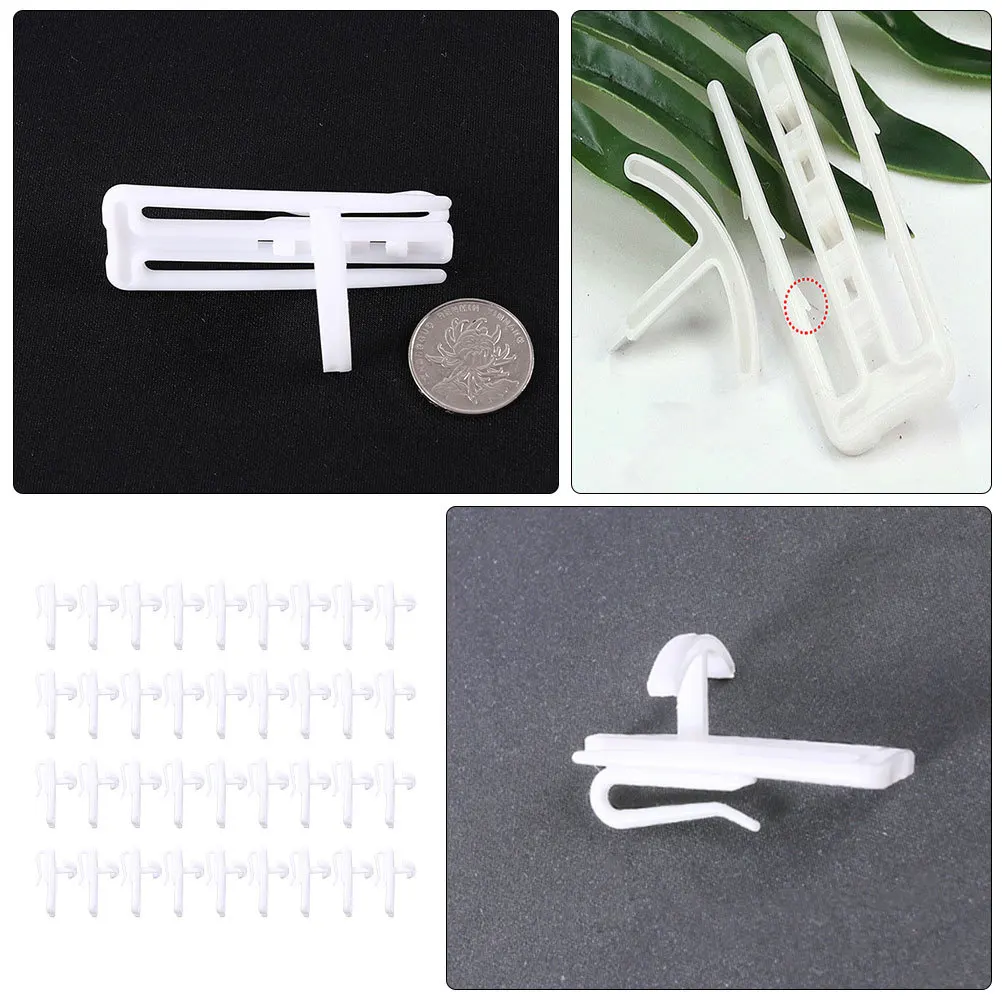 

100 Pcs Nano Curtain Hook Pleat Hooks Curtains Window Pinch Plastic for Adjustable Drapery Pins