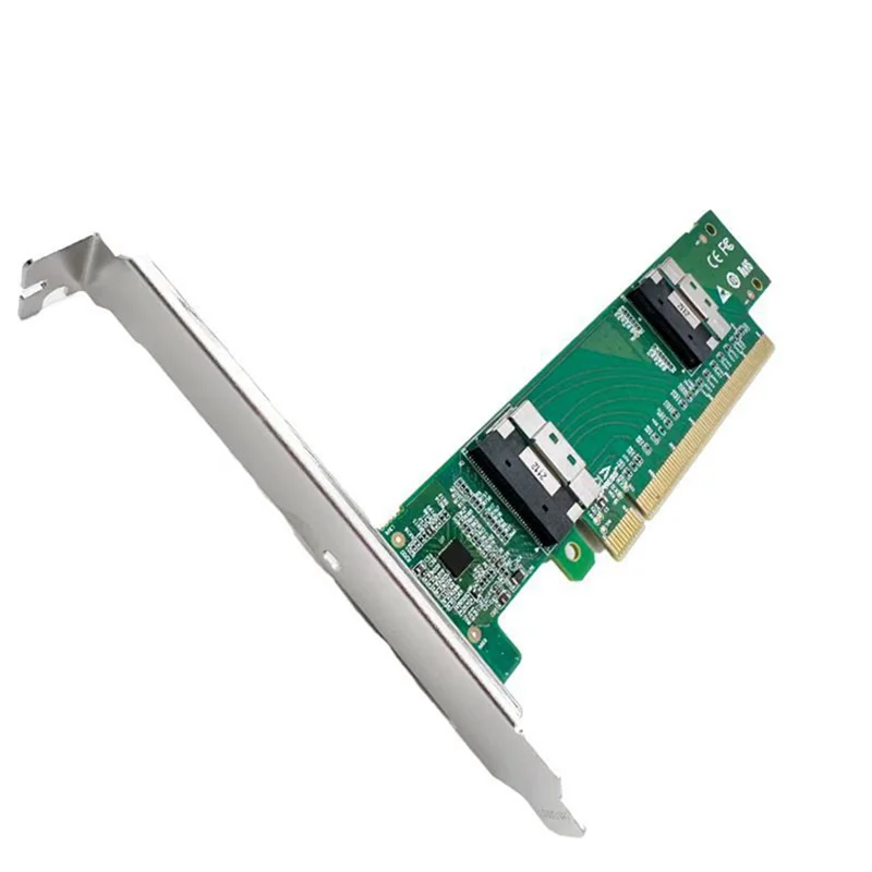 

Adapter Card PCI Express X16 To 2-Port Slimsas SFF-8654 8I Adapter Multi-Function Portable Adapter Card
