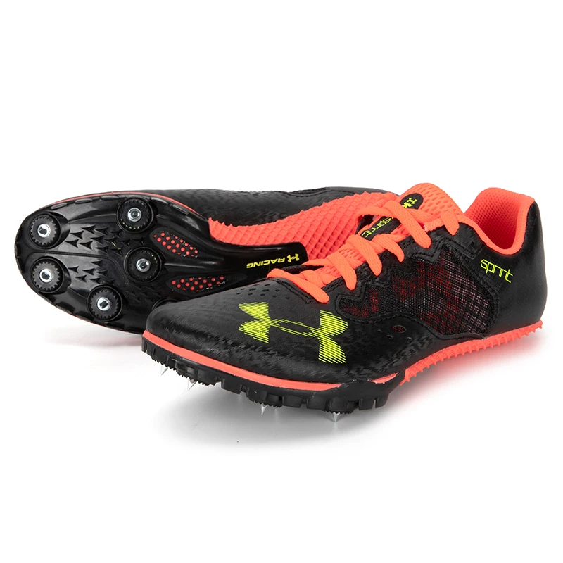 

Under Armour Men's and Women's Shoes Kick Sprint 4 Couple's Track and Field Sports Comfortable Cushioning Wear-Resistant Casual Running Shoes 3025461-001