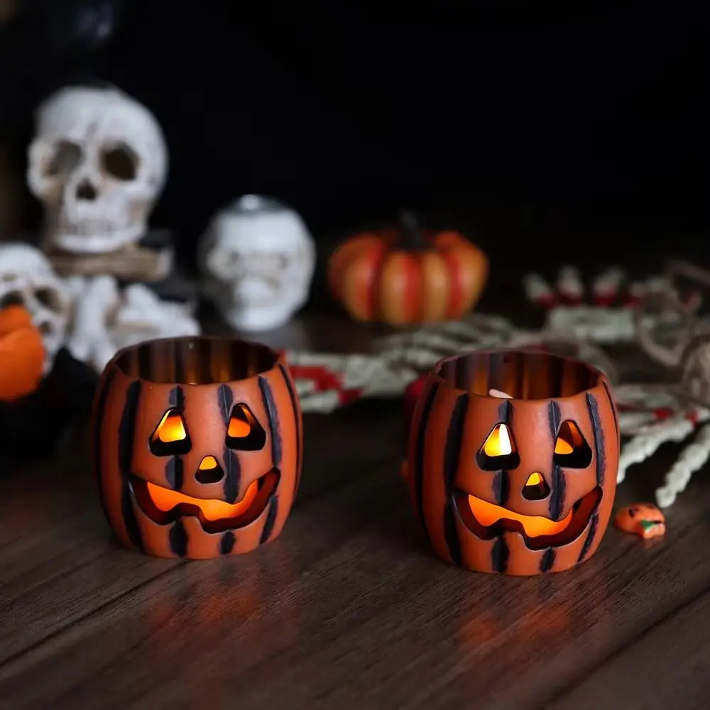 

Warm Light Pumpkin Lantern Electronic Candle LED Light LED Electronic Candlelight Pumpkin Head Small Size Small Night Light