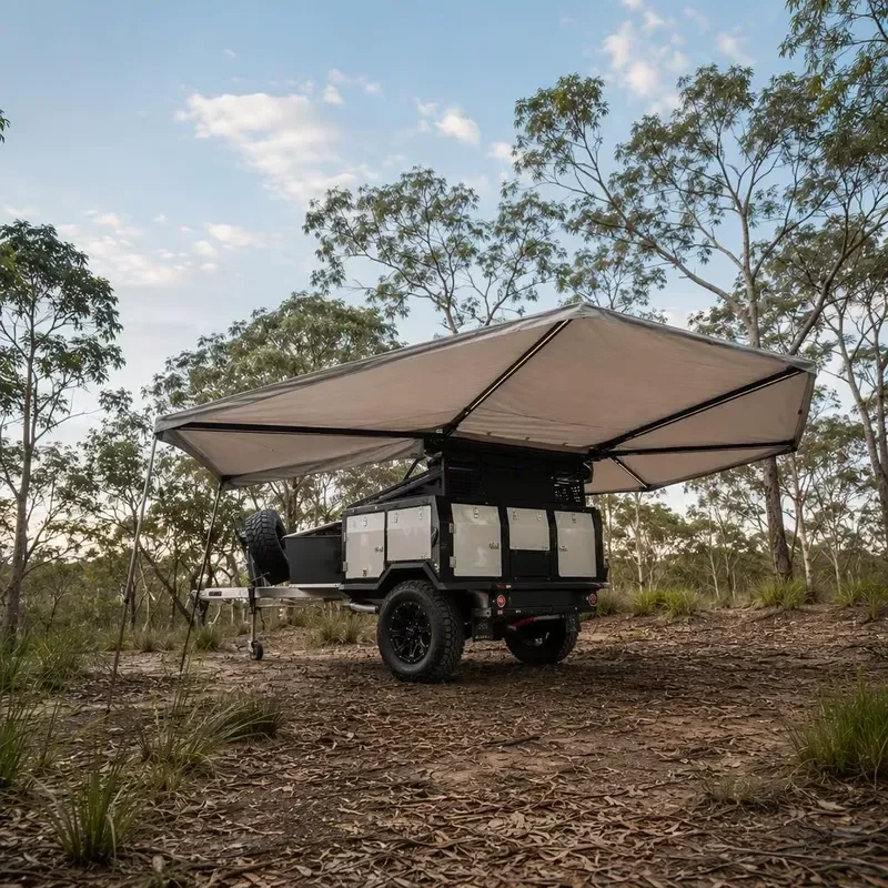 XINYI Australian Lightweight Modern Aluminum All-Road Expedition Expanded Mini Camper Outdoor RV Offroad Trailer for