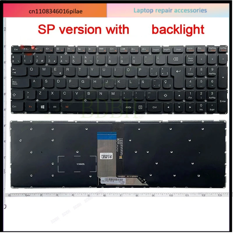 Nuevo Teclado SP para Lenovo IdeaPad 700 15 17 700-15 700-15ISK 700-17ISK 700-17 700-15-ISE 700-15-IF con Retroiluminación