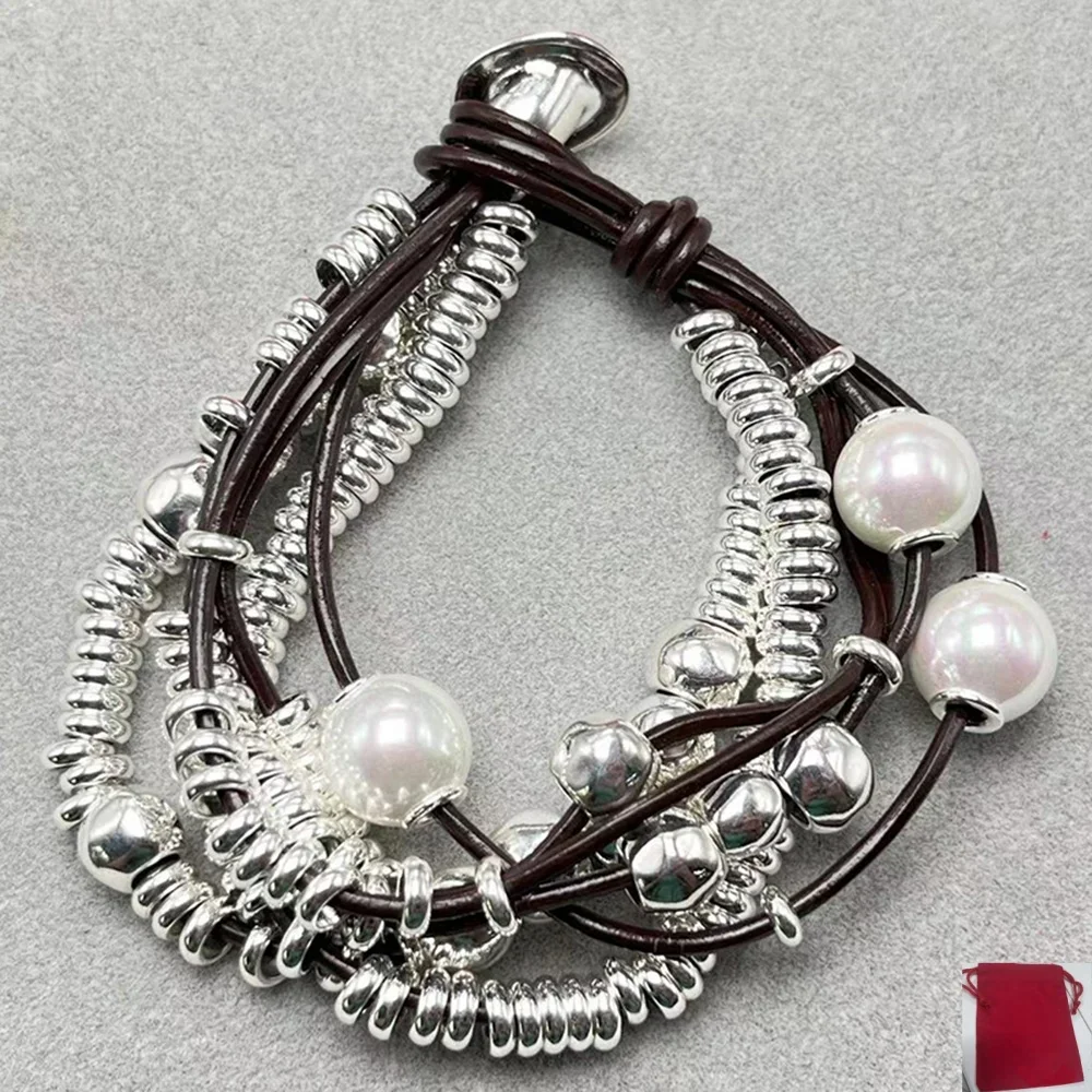 2026 Spain Elegant Romantic Pearl Multi layer Beaded Bracelet Jewelry Accessories Premium Gift