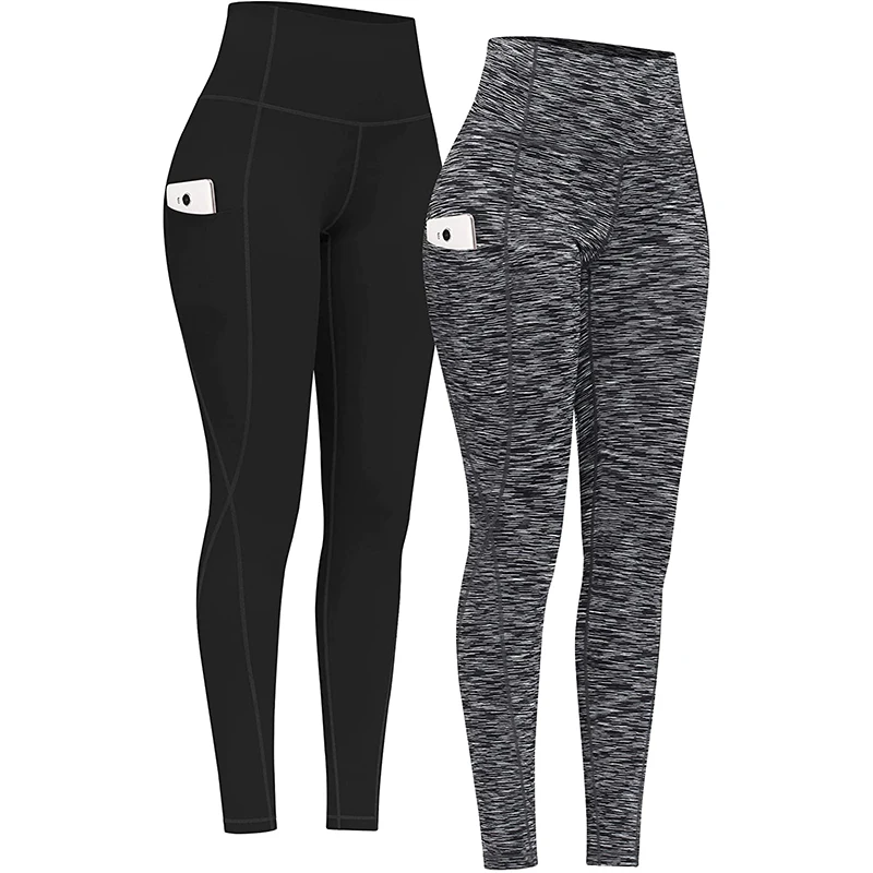 

Slim Fit High Waist Sport Pants with Pockets Tummy Control Capris Leggings Workout 4 Way Stretch Leggings Sports Running Pant