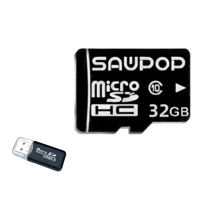 Micro SD Camera High Speed Memory Card + Card Reader for FAT32 around the world recorder