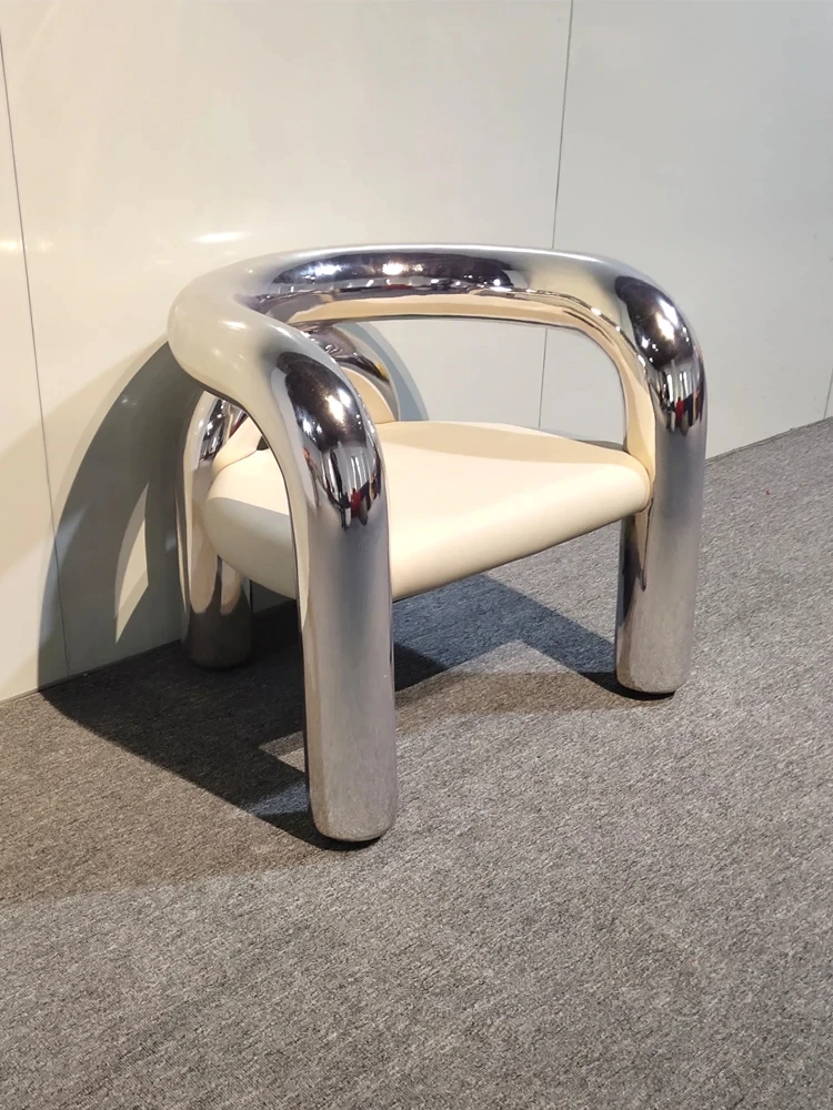 CX356JY Creative Nordic design art U-shaped chair electroplating process home living room modern adult indoor leisure chair