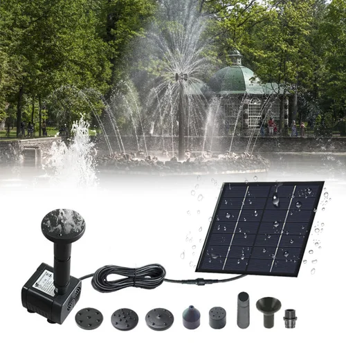 Bomba de agua Solar para jardín, fuente alimentada por Panel Solar, rociador de agua para piscina, estanque y jardín