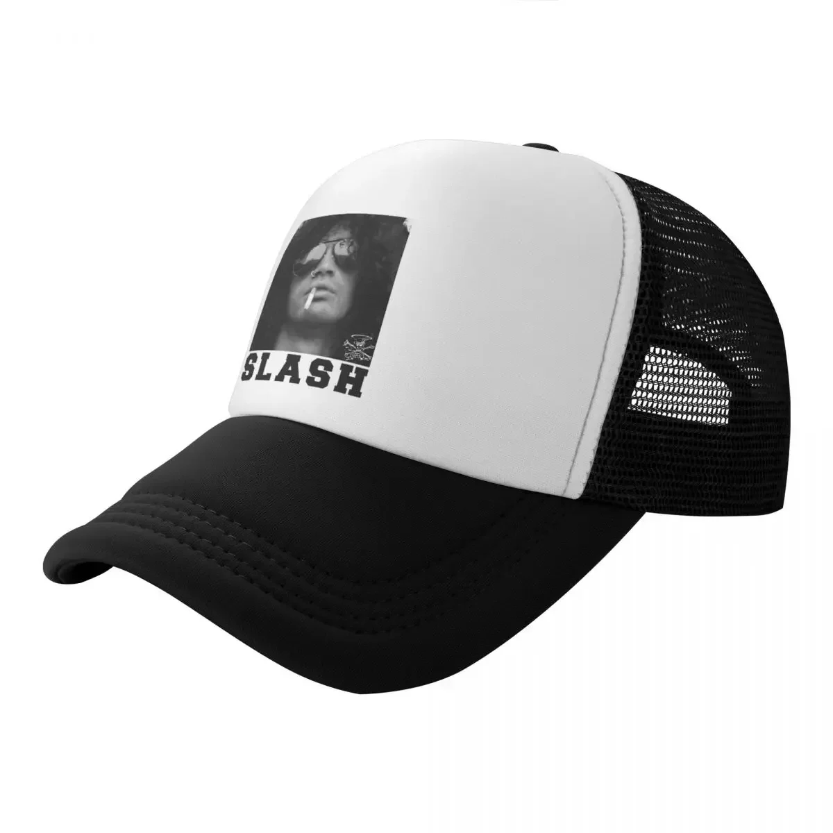 Slash Guns N Roses Smoking Slash Baseball Cap Trucker Hats Breathable Sunscreen Hip Hop Streetwear Gift