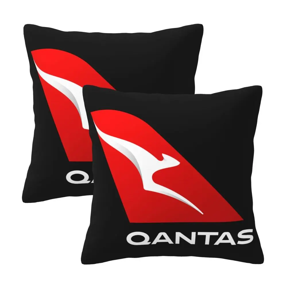 NEW Qantas Airways Fashion Pillowcases Decorative Pillow Covers Soft and Cozy 2 PCS